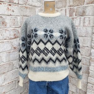 Álafoss Icewool Icelandic vintage knit wool sweater
